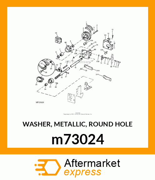 WASHER, METALLIC, ROUND HOLE m73024