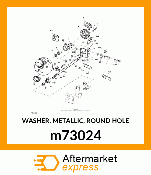 WASHER, METALLIC, ROUND HOLE m73024