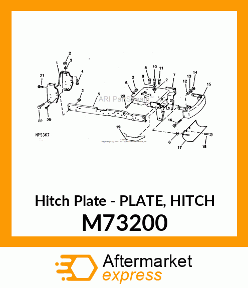 Hitch Plate - PLATE, HITCH M73200