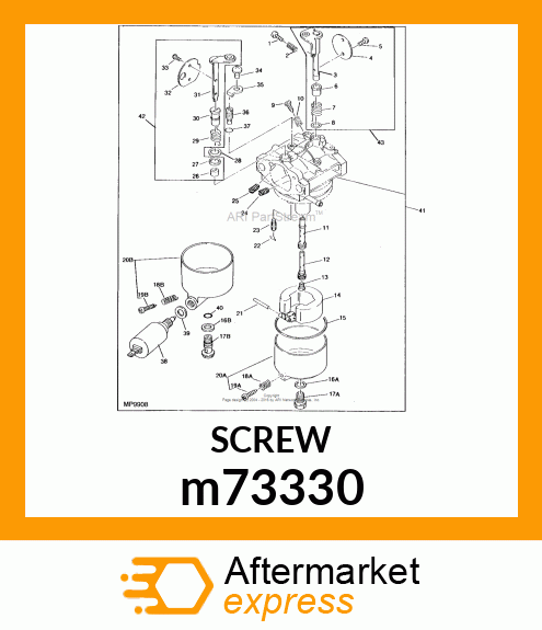 SCREW, SHAFT LENGTH 5 MM m73330