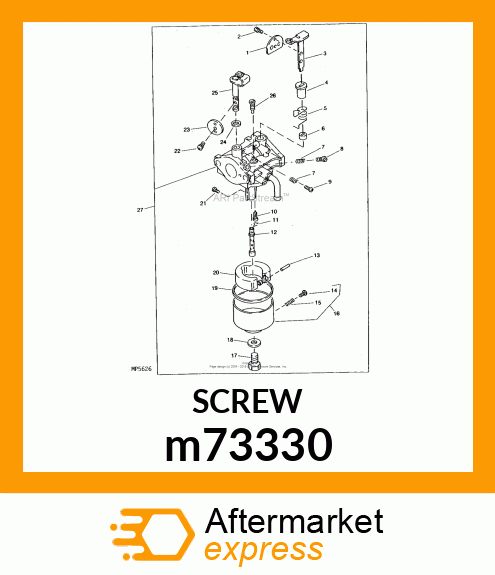 SCREW, SHAFT LENGTH 5 MM m73330