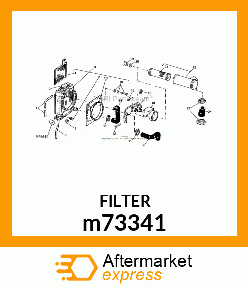 FILTER ELEMENT, ELEMENT, ASSY m73341