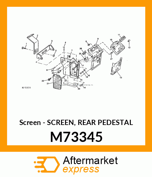 Screen - SCREEN, REAR PEDESTAL M73345