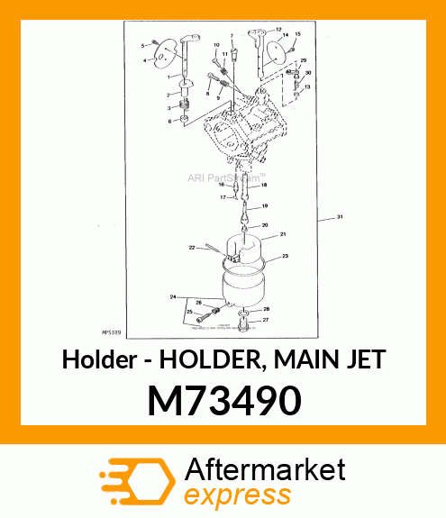 Holder - HOLDER, MAIN JET M73490