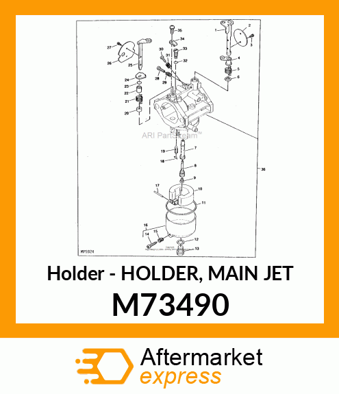 Holder - HOLDER, MAIN JET M73490