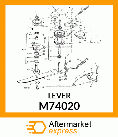 Lever - LEVER, SPRING TENSIONING M74020