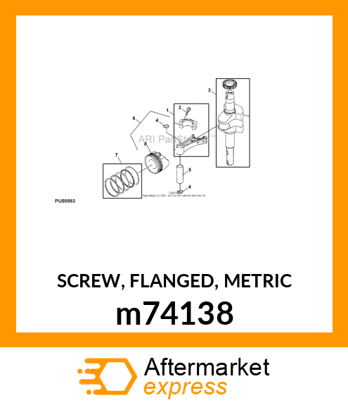 SCREW, FLANGED, METRIC m74138