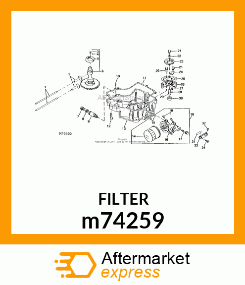 SCREEN, OIL FILTER m74259