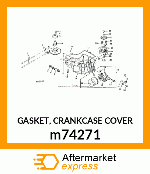 GASKET, CRANKCASE COVER m74271