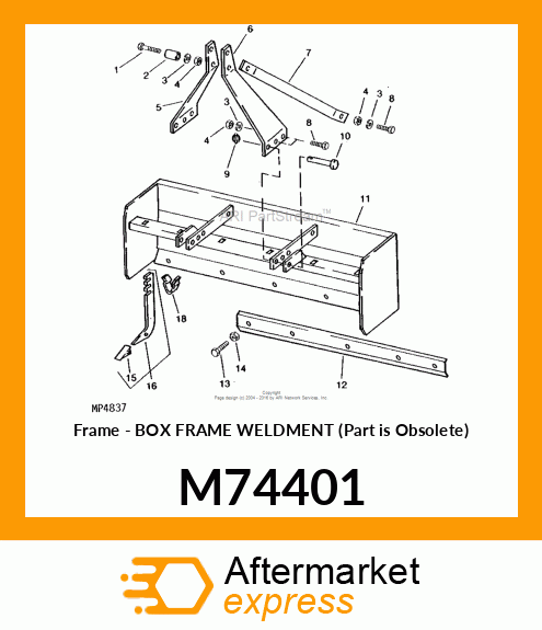 Frame - BOX FRAME WELDMENT (Part is Obsolete) M74401