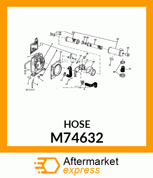 Hose - HOSE, AIR CLEANER M74632