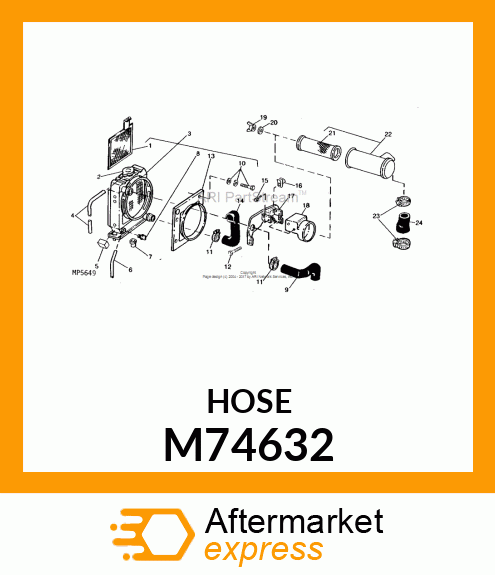 Hose - HOSE, AIR CLEANER M74632