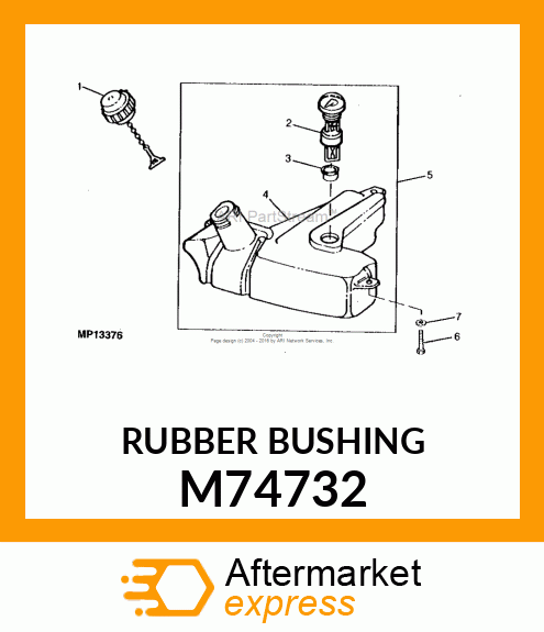Bushing - BUSHING, RUBBER M74732