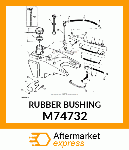 Bushing - BUSHING, RUBBER M74732