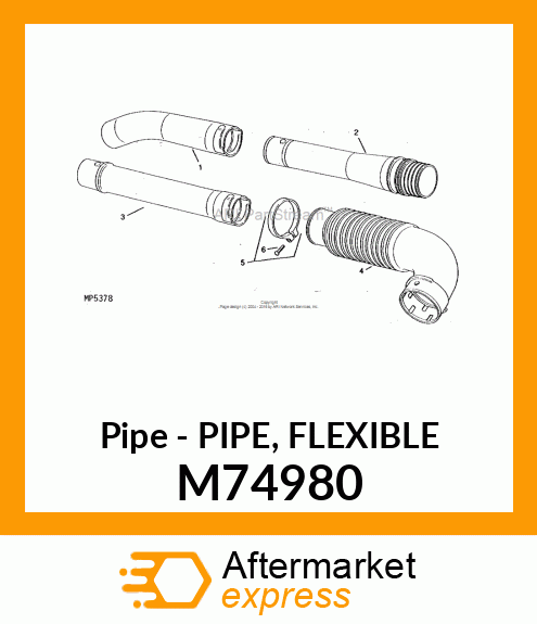 Pipe - PIPE, FLEXIBLE M74980