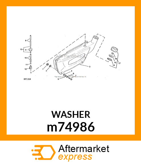 WASHER, METALLIC, ROUND HOLE m74986