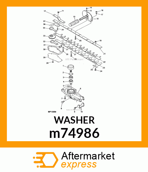 WASHER, METALLIC, ROUND HOLE m74986