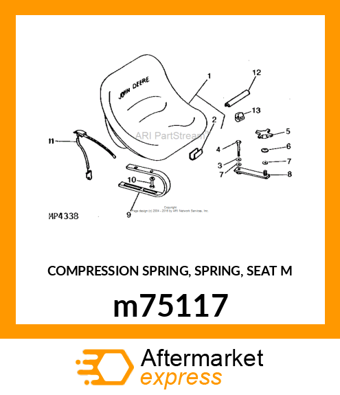 COMPRESSION SPRING, SPRING, SEAT M m75117