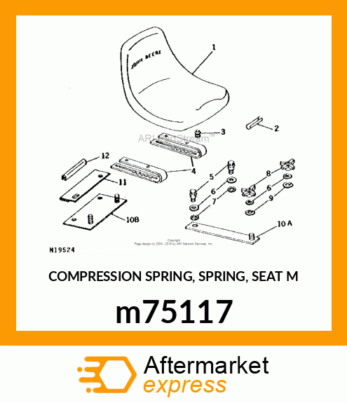 COMPRESSION SPRING, SPRING, SEAT M m75117