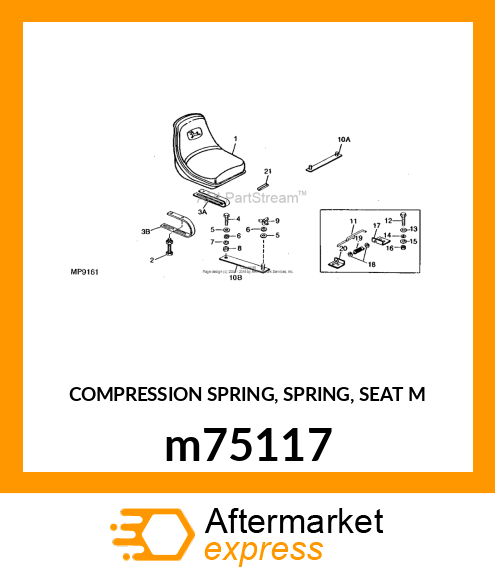 COMPRESSION SPRING, SPRING, SEAT M m75117