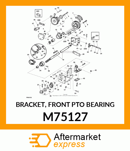 BRACKET, FRONT PTO BEARING M75127