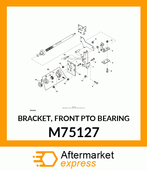 BRACKET, FRONT PTO BEARING M75127