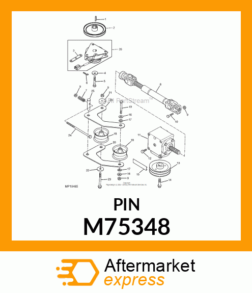 PIN, DRILLED PTO M75348