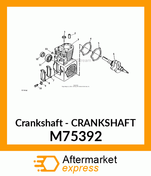 Crankshaft - CRANKSHAFT M75392