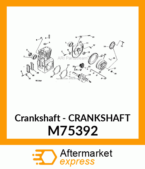 Crankshaft - CRANKSHAFT M75392