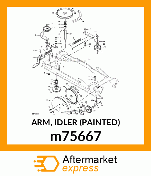 ARM, IDLER (PAINTED) m75667