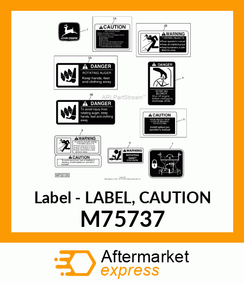 Label - LABEL, CAUTION M75737