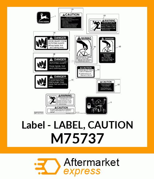 Label - LABEL, CAUTION M75737