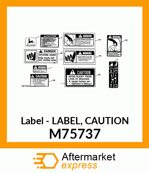 Label - LABEL, CAUTION M75737