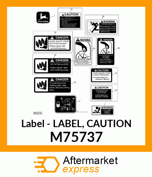 Label - LABEL, CAUTION M75737