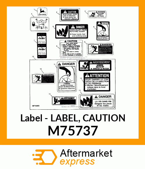 Label - LABEL, CAUTION M75737