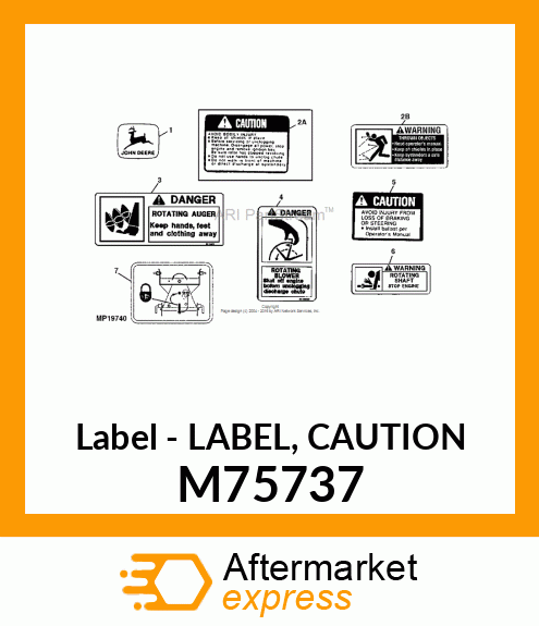 Label - LABEL, CAUTION M75737