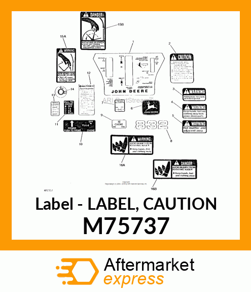 Label - LABEL, CAUTION M75737