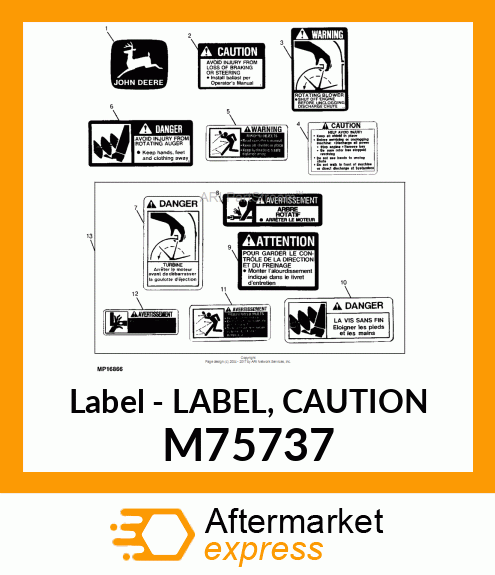 Label - LABEL, CAUTION M75737