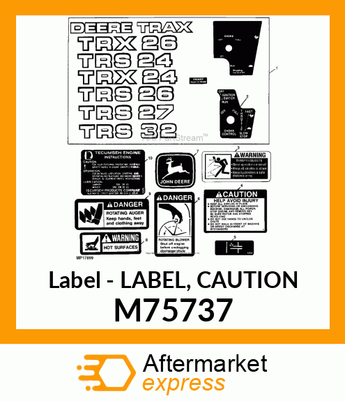 Label - LABEL, CAUTION M75737