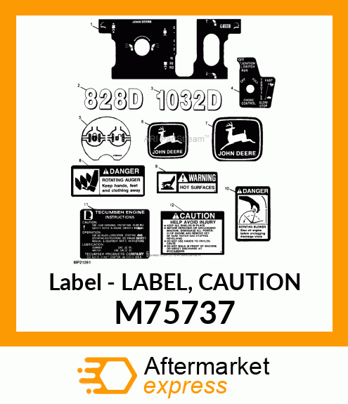 Label - LABEL, CAUTION M75737