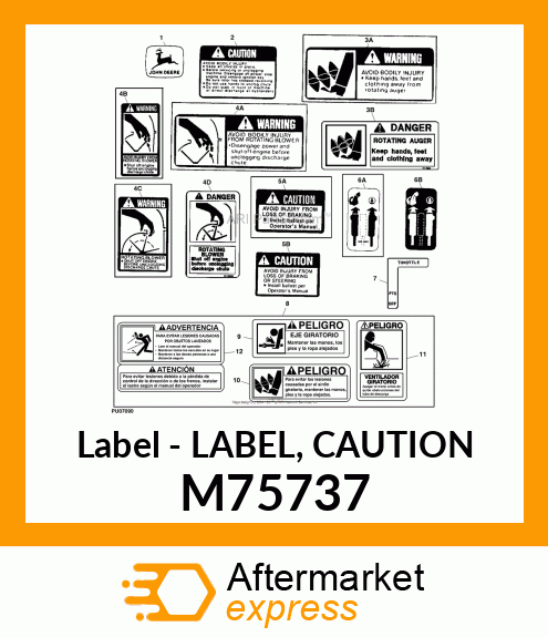 Label - LABEL, CAUTION M75737