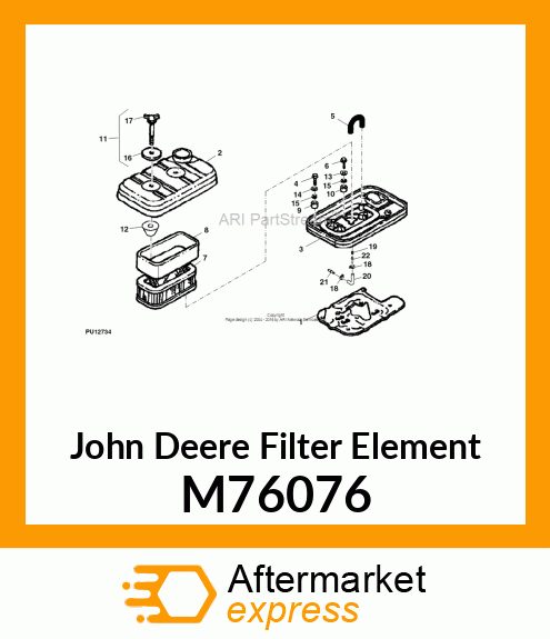 ELEMENT, FOAM AIR FILTER M76076