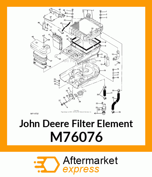 ELEMENT, FOAM AIR FILTER M76076