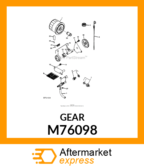 GEAR, SPUR M76098