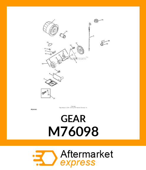 GEAR, SPUR M76098