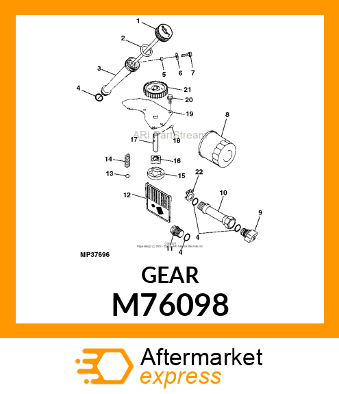 GEAR, SPUR M76098