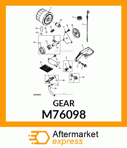 GEAR, SPUR M76098