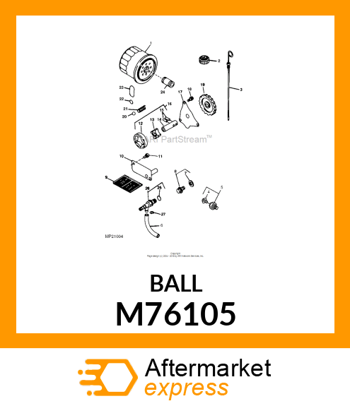 BALL, STEEL M76105