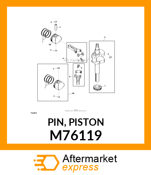 PIN, PISTON M76119