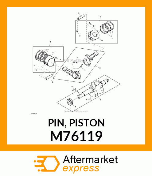 PIN, PISTON M76119